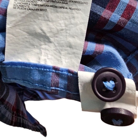 DC Shoes - Men's Plaid Skateboard Button Down Collared Shirt With Pocket - Picture 4 of 6